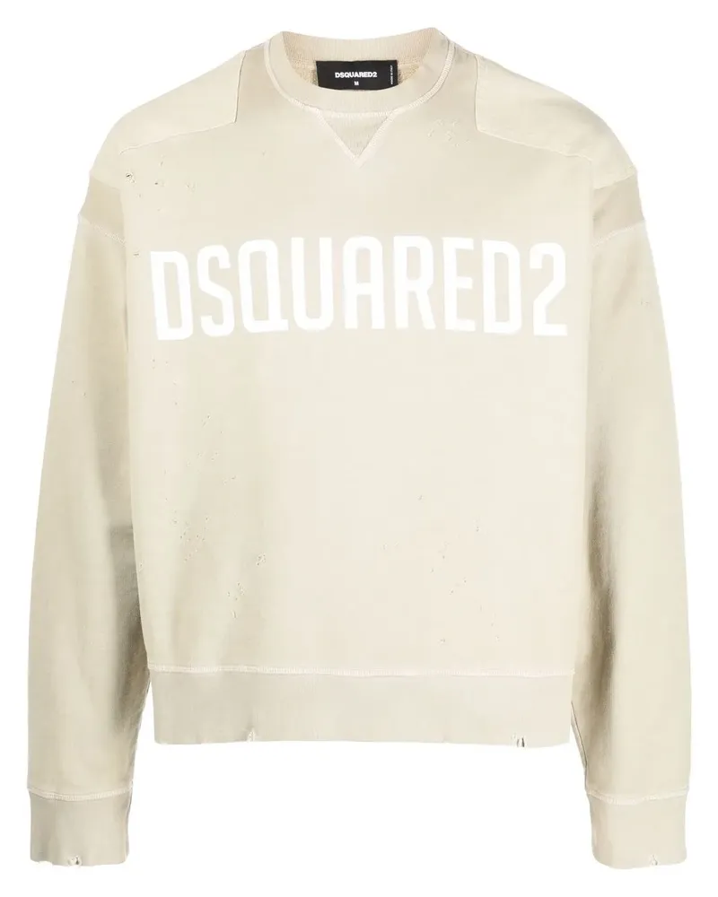 Dsquared2 Sweatshirt mit Logo-Print - Nude Nude