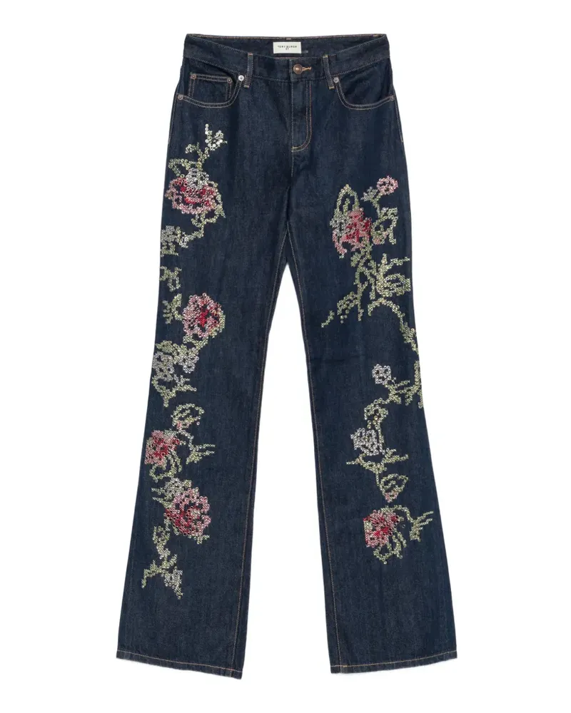 Tory Burch Bestickter Mantel mit Kristallen - Blau Blau
