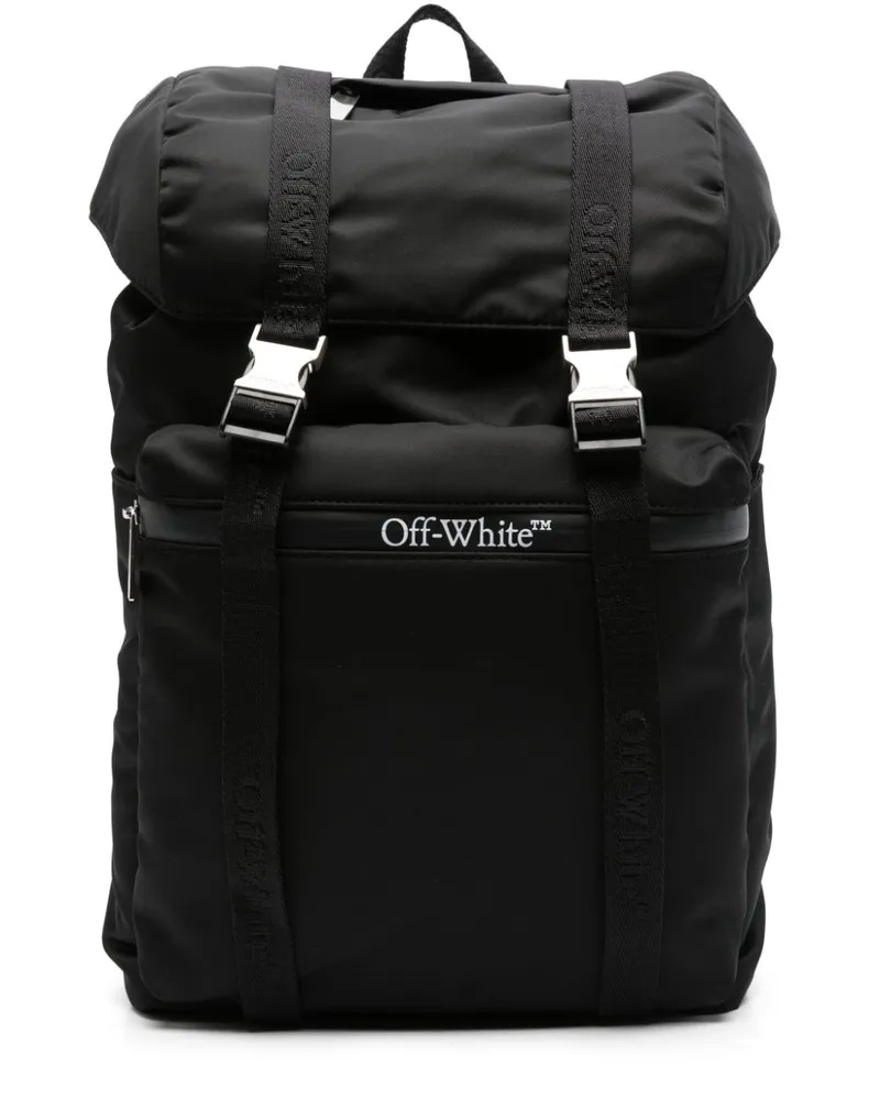 OFF-WHITE Rucksack mit Logo-Print - Schwarz Schwarz
