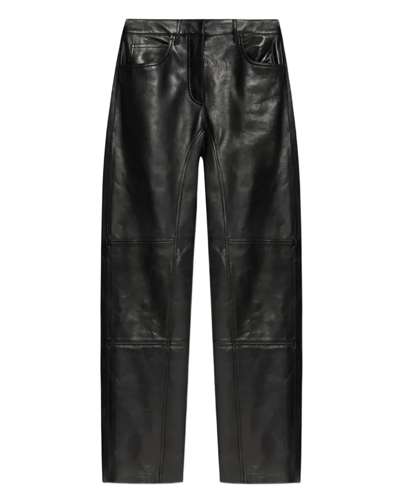 Jil Sander Hose aus Leder - Schwarz Schwarz