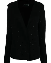 Zadig & Voltaire Cardigan aus Kaschmir mit Strass Schwarz