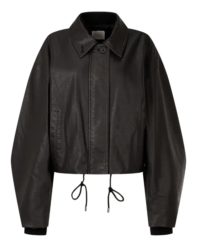 STUDIO TOMBOY faux leather jacket - Schwarz Schwarz