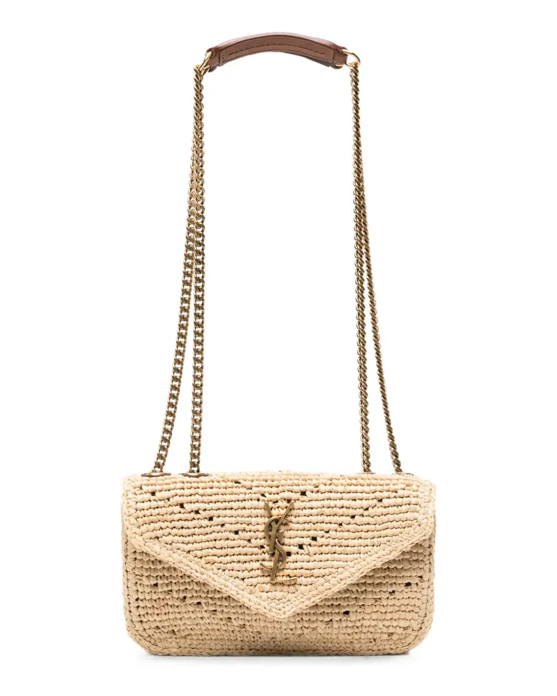 Saint Laurent Mini Lou Lou Schultertasche mit Logo - Nude Nude