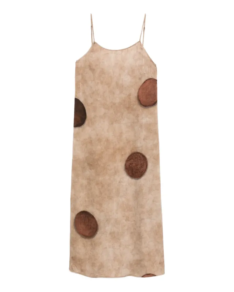 Uma Wang Anaya polka-dot midi dress - Nude Nude