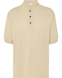 Ferragamo Gestricktes Poloshirt mit Logo-Schild Nude