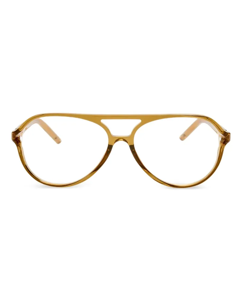 Jacquemus geometric-frame glasses - Nude Nude