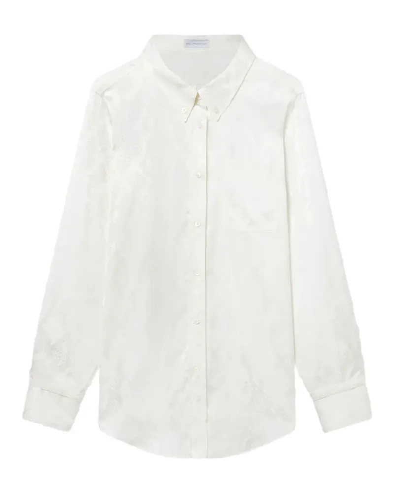 Stella McCartney Jacquard-Hemd - Weiß Weiß