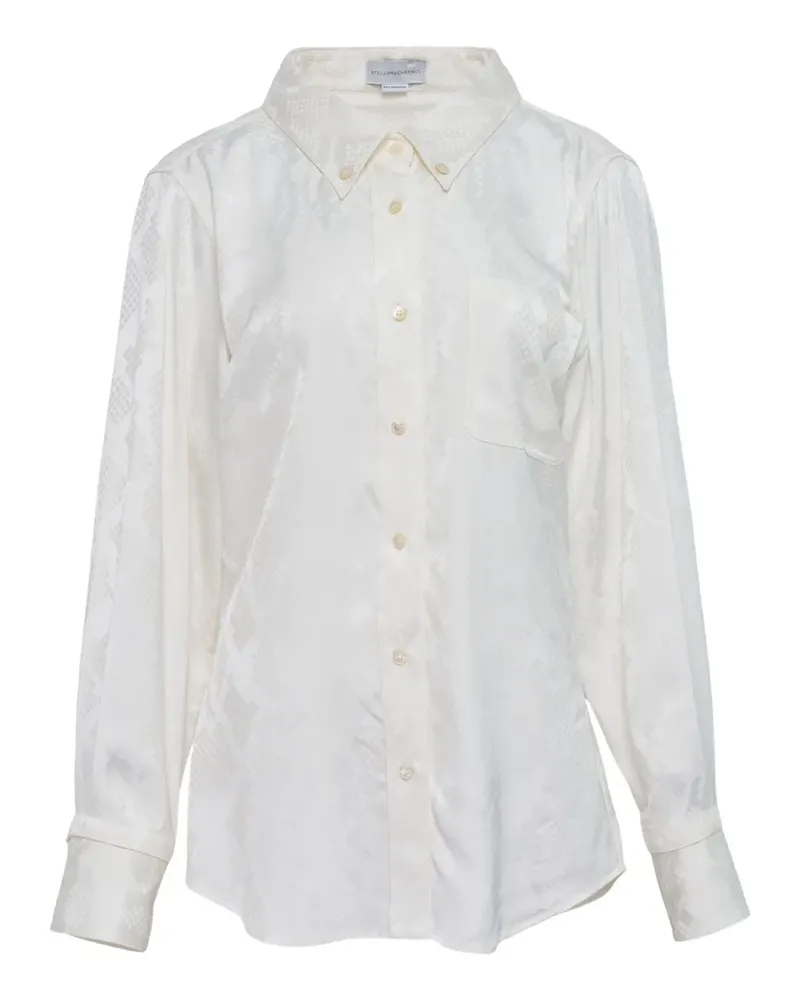 Stella McCartney Jacquard-Hemd - Weiß Weiß