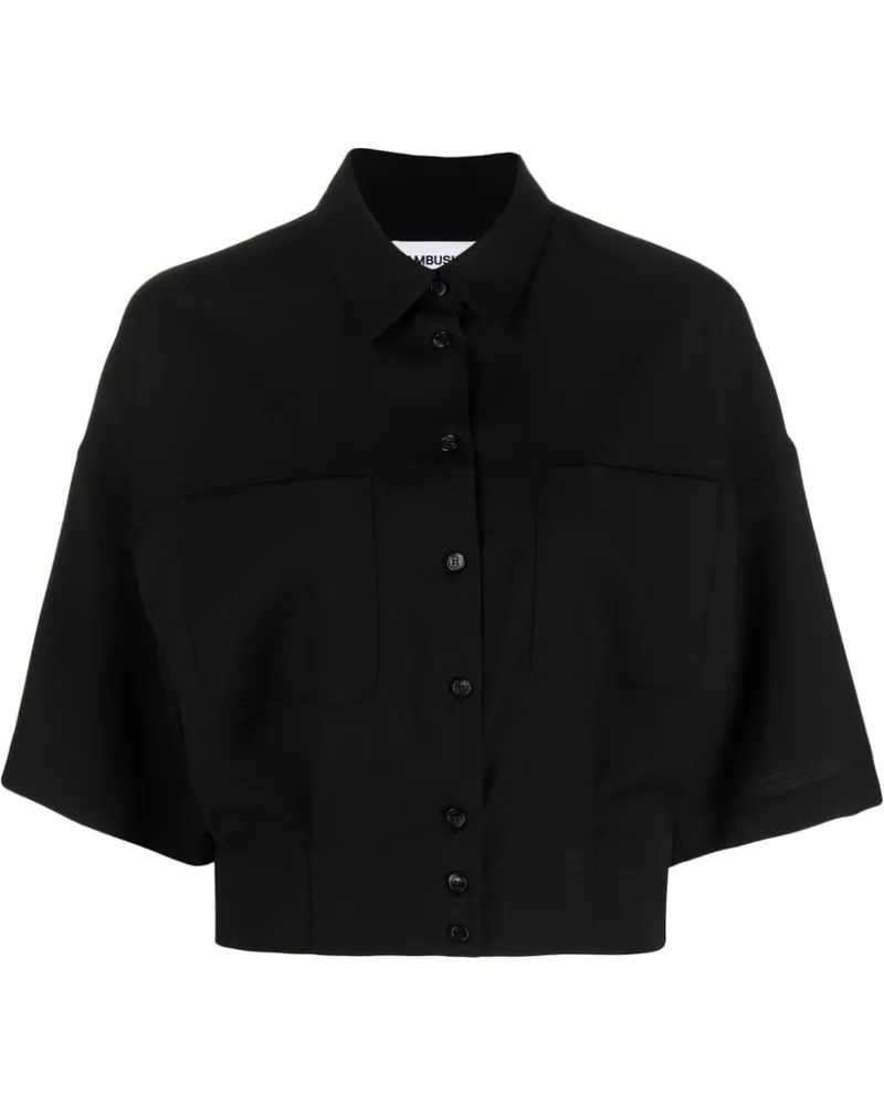 AMBUSH Cropped-Hemd - Schwarz Schwarz