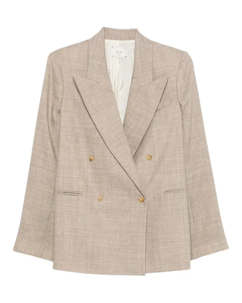 ALYSI double-breasted peak-lapel blazer - Nude Nude