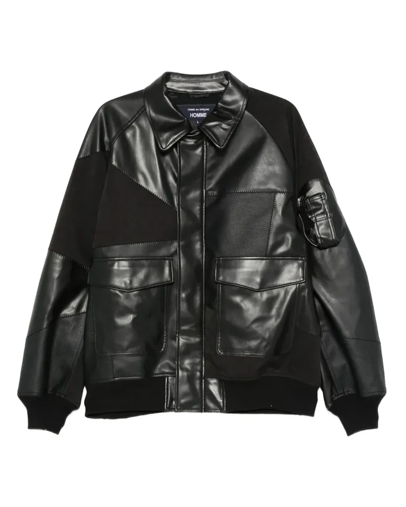 Comme des Garçons leather bomber jacket - Schwarz Schwarz