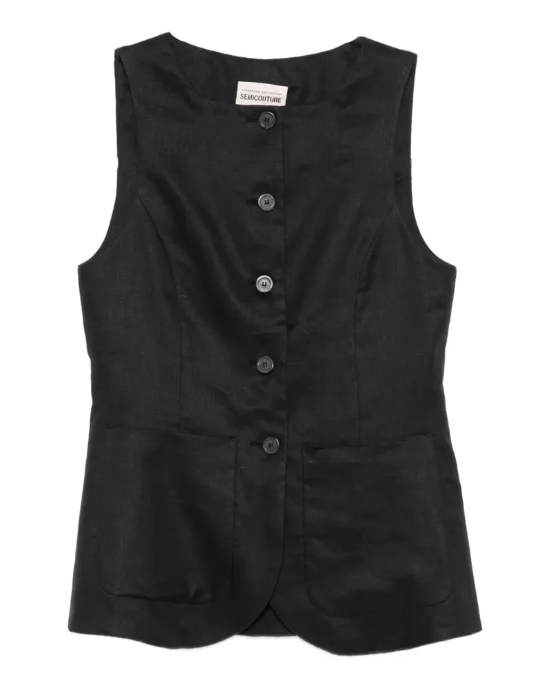 Semicouture button-up waistcoat - Schwarz Schwarz
