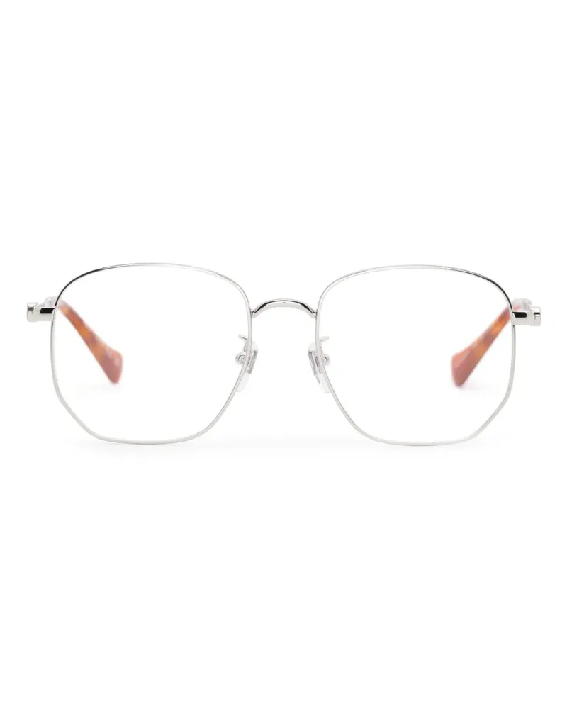 Gucci Brille mit Oversized-Gestell - Silber Silber