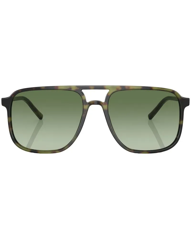 Dolce & Gabbana Sonnenbrille mit eckigem Gestell - Grün Grün