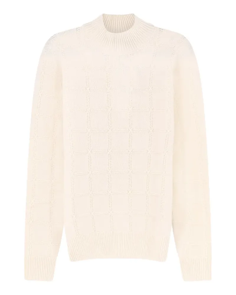 HUGO BOSS Stehkragen-Pullover aus Schurwolle und Kaschmir - Nude Nude