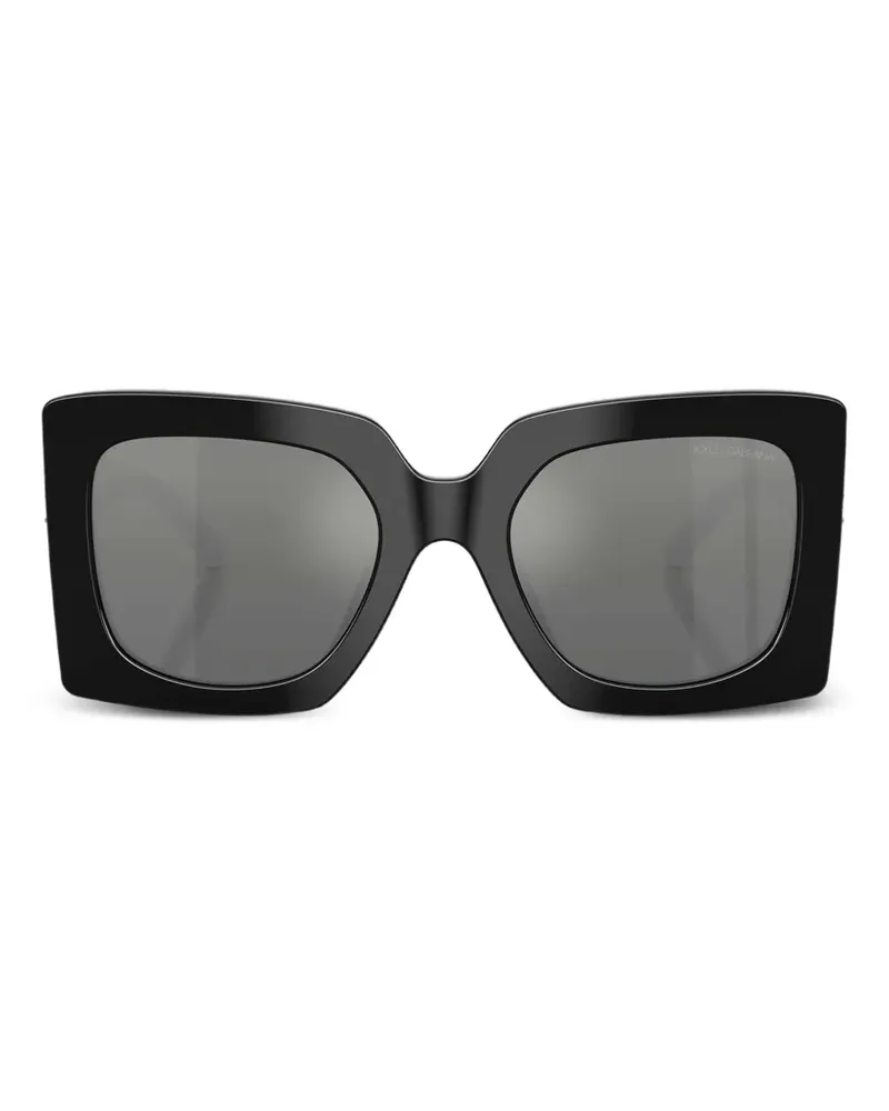 Dolce & Gabbana Sonnenbrille mit eckigem Gestell - Schwarz Schwarz