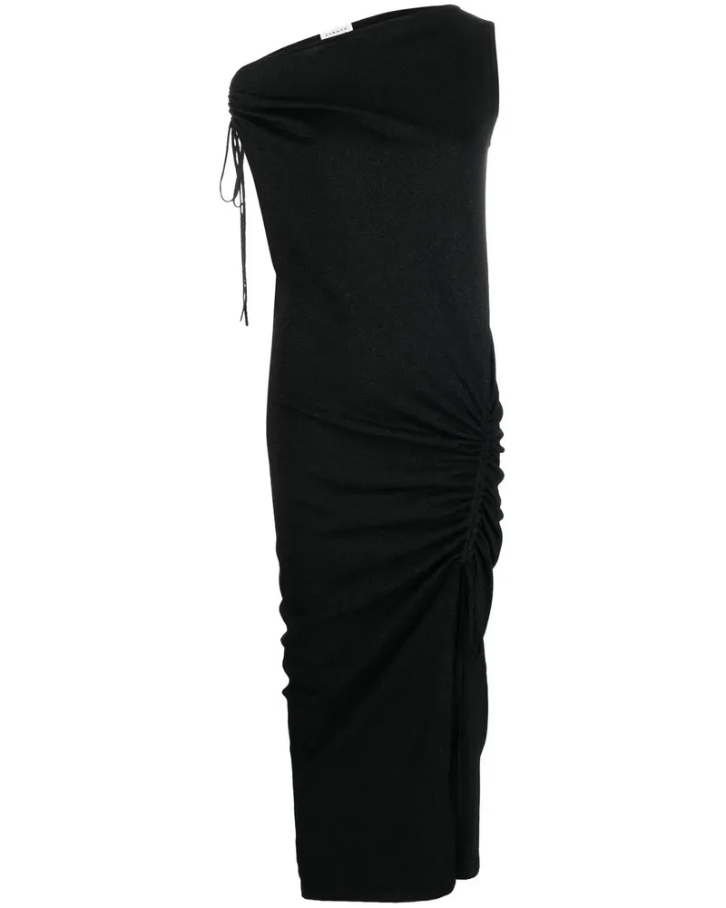 P.A.R.O.S.H. Gerafftes Kleid - Schwarz Schwarz