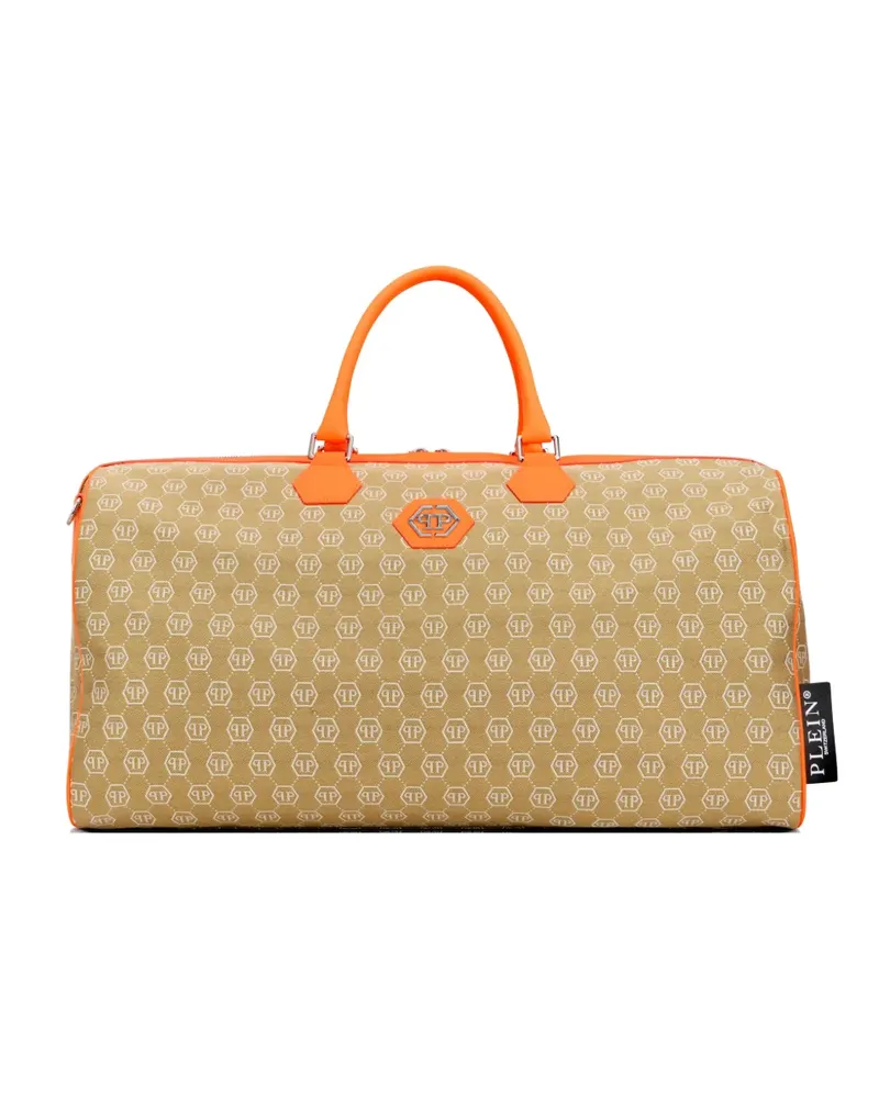Philipp Plein Weekend monogram-jacquard holdall bag - Nude Nude