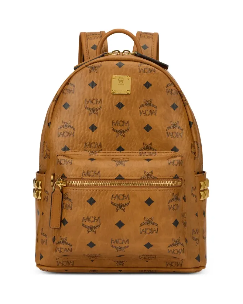 MCM Stark Rucksack mit Nieten - Braun Braun