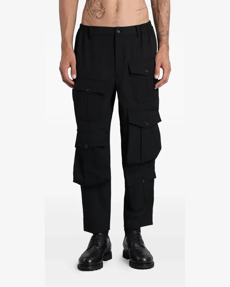 Comme des Garçons Cargohose mit Pattentaschen - Schwarz Schwarz