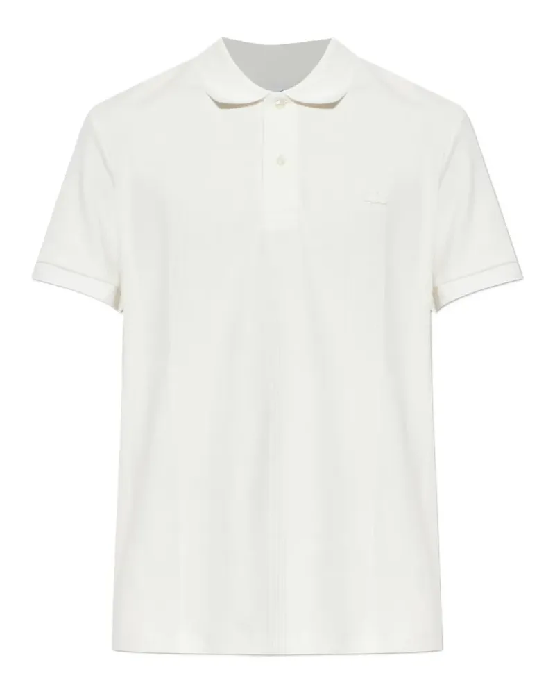 Lacoste Poloshirt aus geripptem Strick - Weiß Weiß