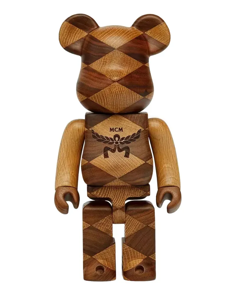 MCM x Be@rbrick 400% Figur mit Rautenmuster - Braun Braun