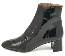 Stiefel aus Lackleder mit Blockabsatz 50mm - Schwarz