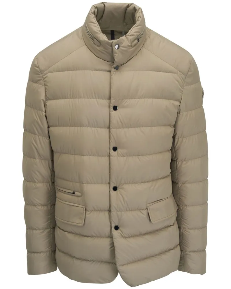 Moncler Gefütterte Jacke mit Logo-Patch - Nude Nude