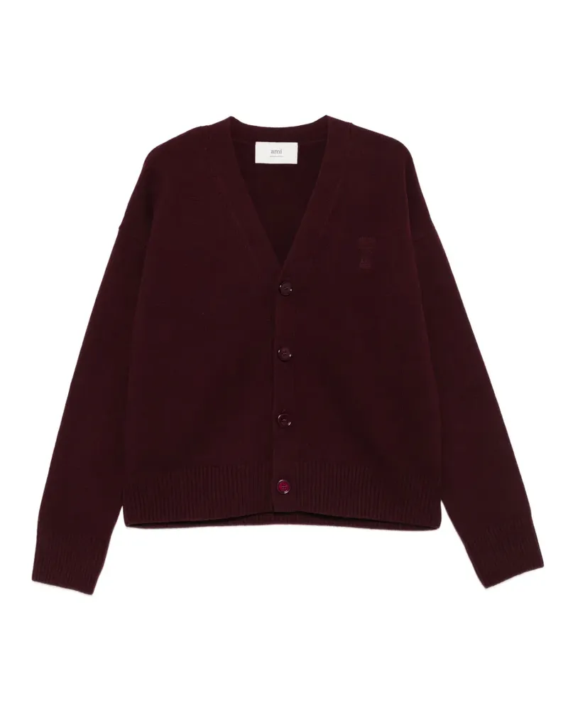 AMI Paris Bestickter Cardigan - Rot Rot