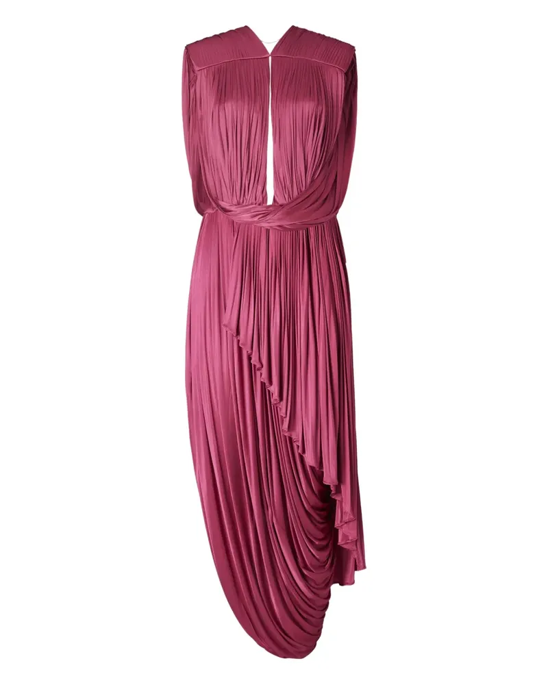 Tory Burch Drapiertes Midikleid - Rosa Rosa