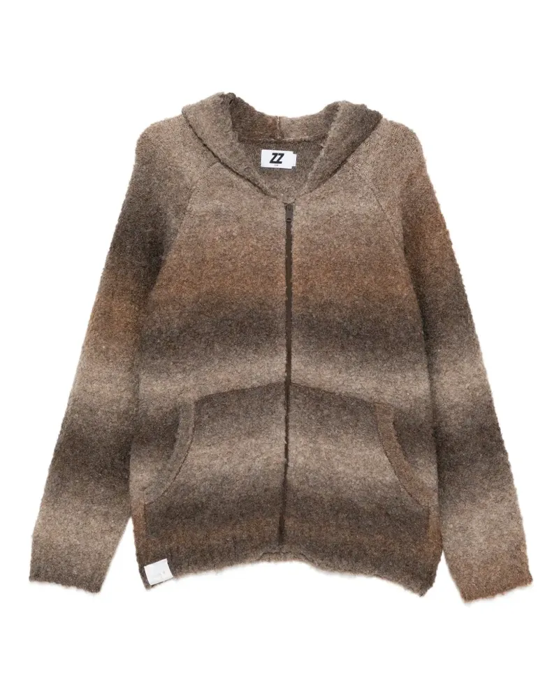 Izzue Kapuzenjacke mit Streifen - Braun Braun
