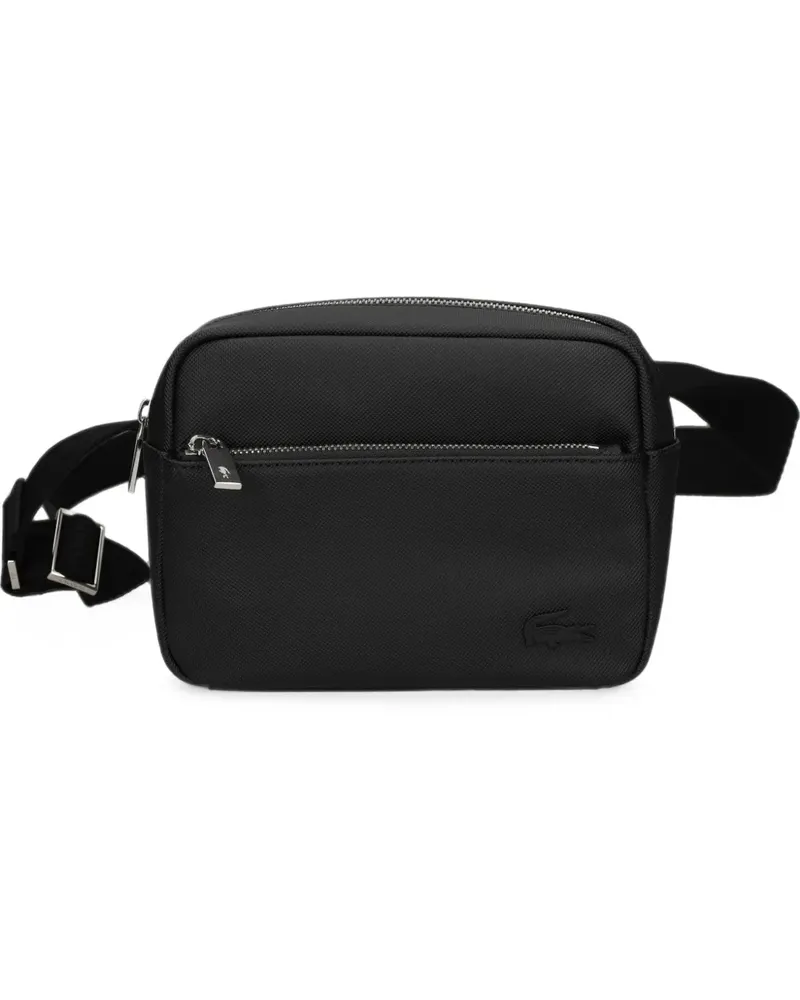 Lacoste Kuriertasche mit Logo-Patch - Schwarz Schwarz