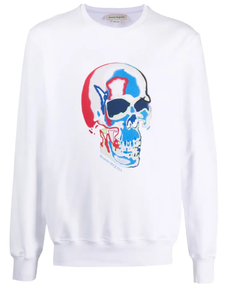 Alexander McQueen Sweatshirt mit Totenkopf-Print - Weiß Weiß