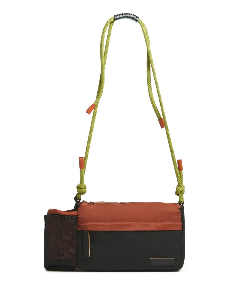 Marni Schultertasche mit Mesh-Einsatz - Schwarz Schwarz