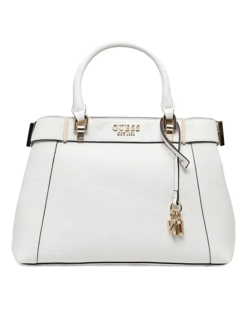 Guess Tote Bag mit Logo-Schriftzug - Weiß Weiß