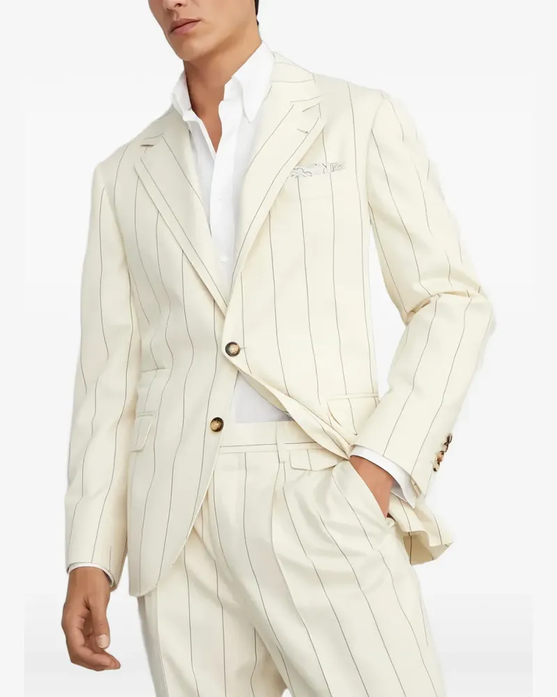 Brunello Cucinelli single-breasted striped suit - Nude Nude