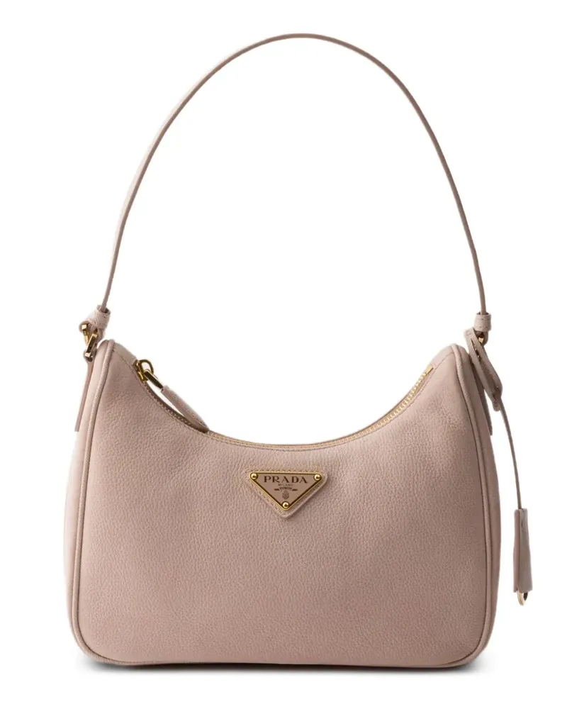 Prada Re-Edition 2005 nubuck and Saffiano leather mini-bag - Rosa Rosa