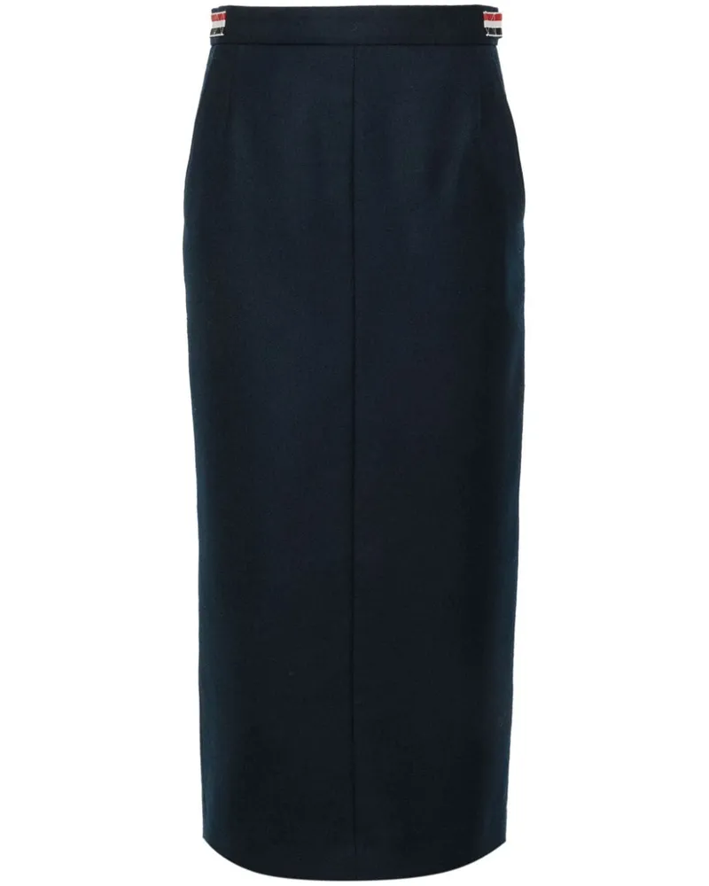 Thom Browne Midirock mit hohem Bund - Blau Blau