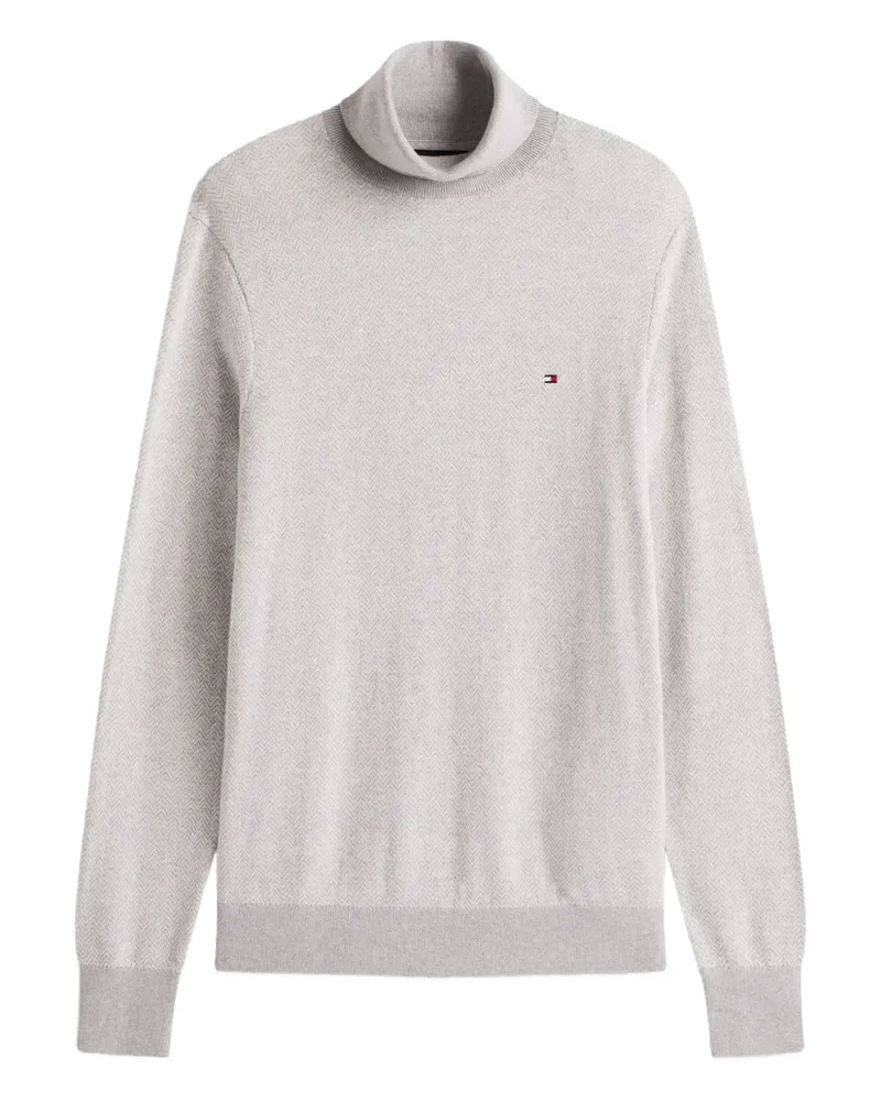 Tommy Hilfiger turtleneck logo sweater - Grau Grau