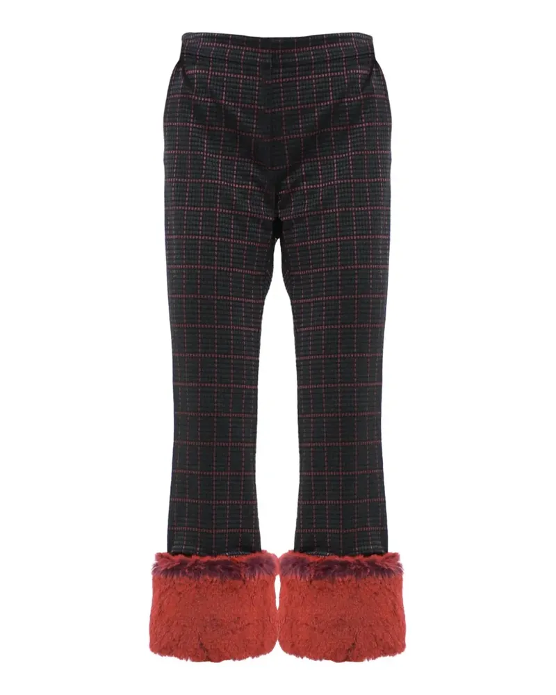 Viktor & Rolf Hose mit Karomuster - Schwarz Schwarz