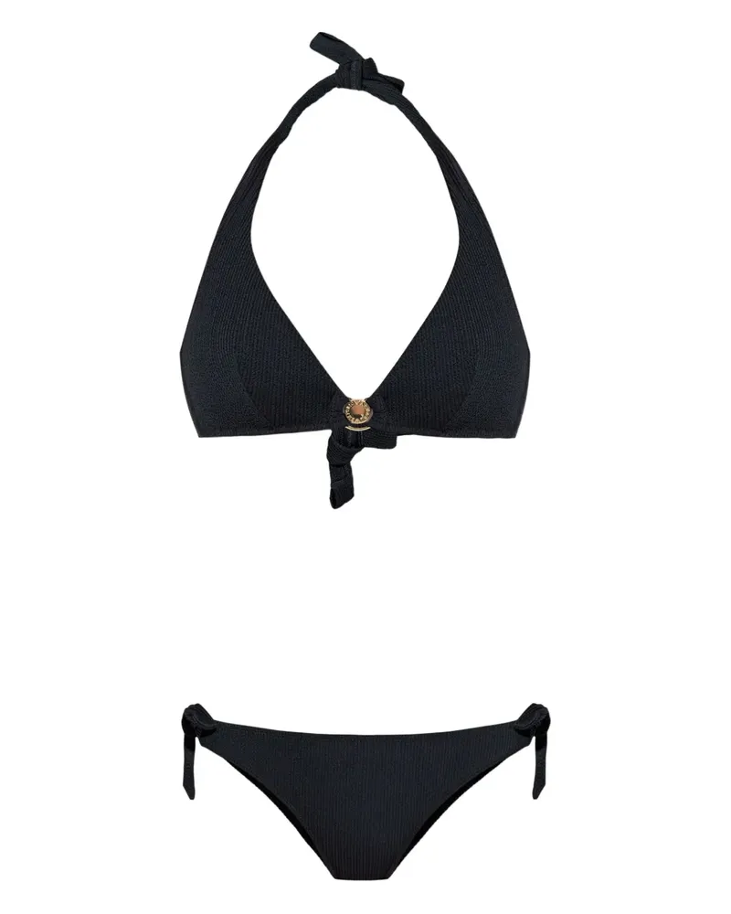 Emporio Armani Bikini mit Logo-Schild - Schwarz Schwarz