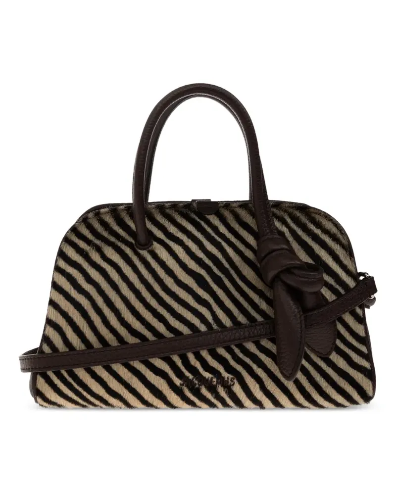 Jacquemus Le Petit Turismo Tote Bag mit Zebra-Print - Braun Braun