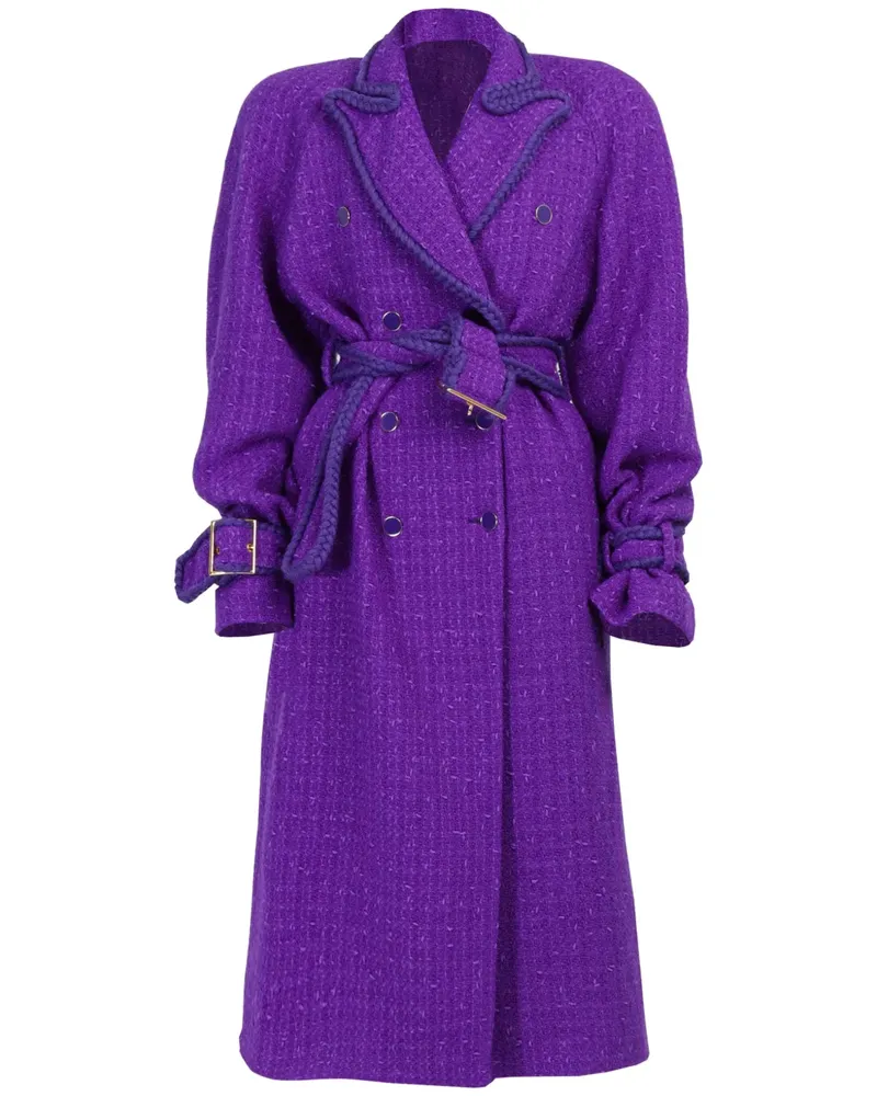 Rowen Rose Trenchcoat mit Raglanärmeln - Violett Violett