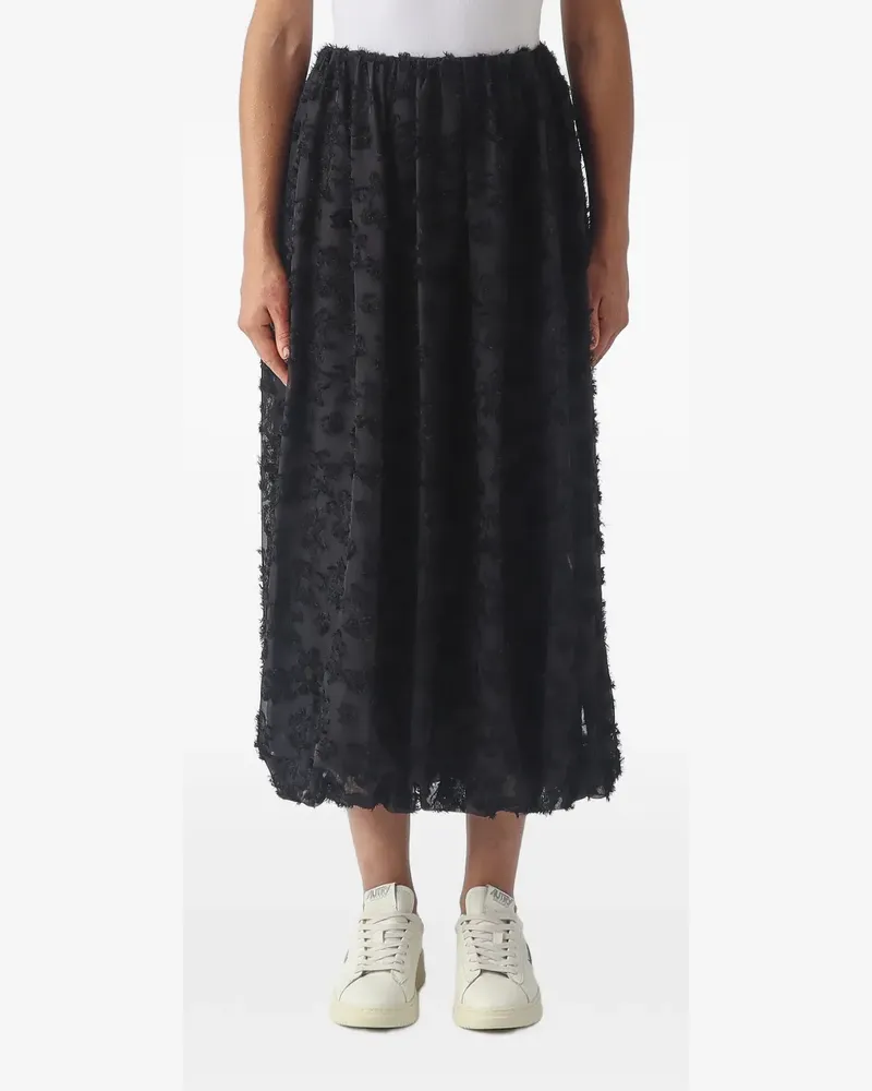 MEIMEIJ Midirock mit texturiertem Finish - Schwarz Schwarz