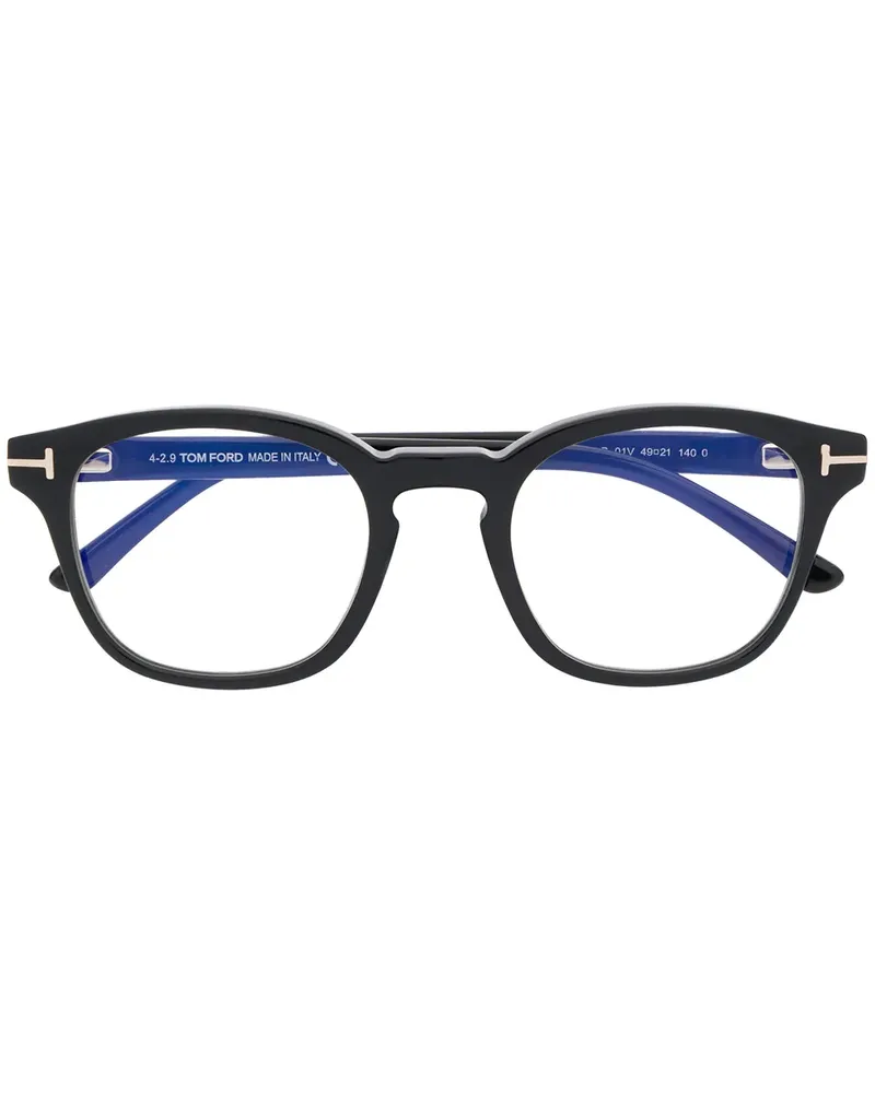 Tom Ford Brille mit getönten Clip-On-Gläsern - Schwarz Schwarz