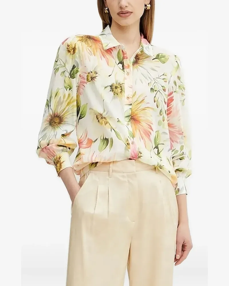 Guess Hemd mit Blumen-Print - Nude Nude