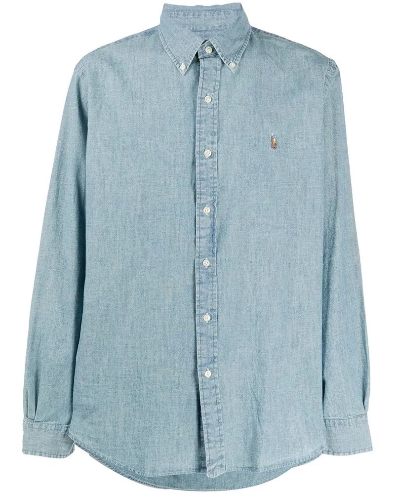 Ralph Lauren Chambray-Hemd mit Logo - Blau Blau