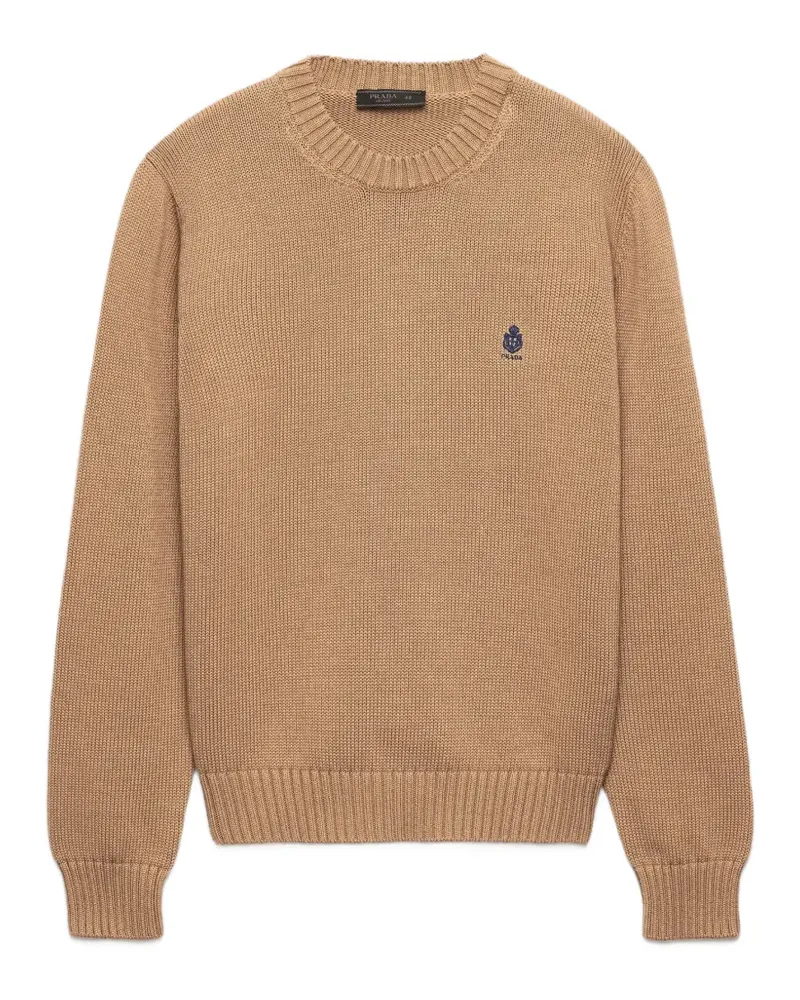 Prada cotton crew-neck sweater - Nude Nude