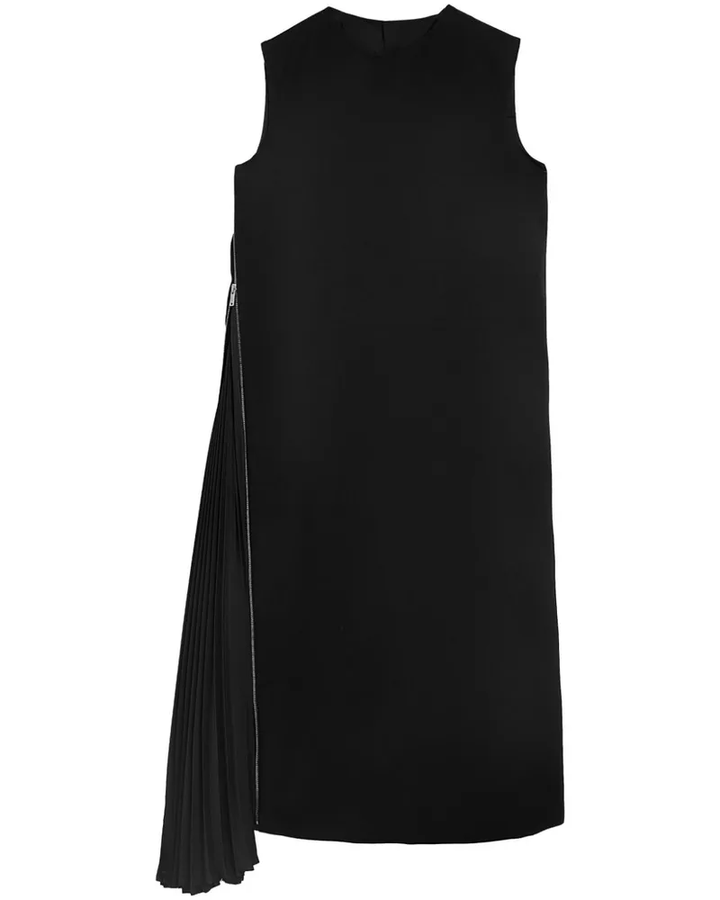 Jil Sander Midikleid mit drapierten Akzenten - Schwarz Schwarz