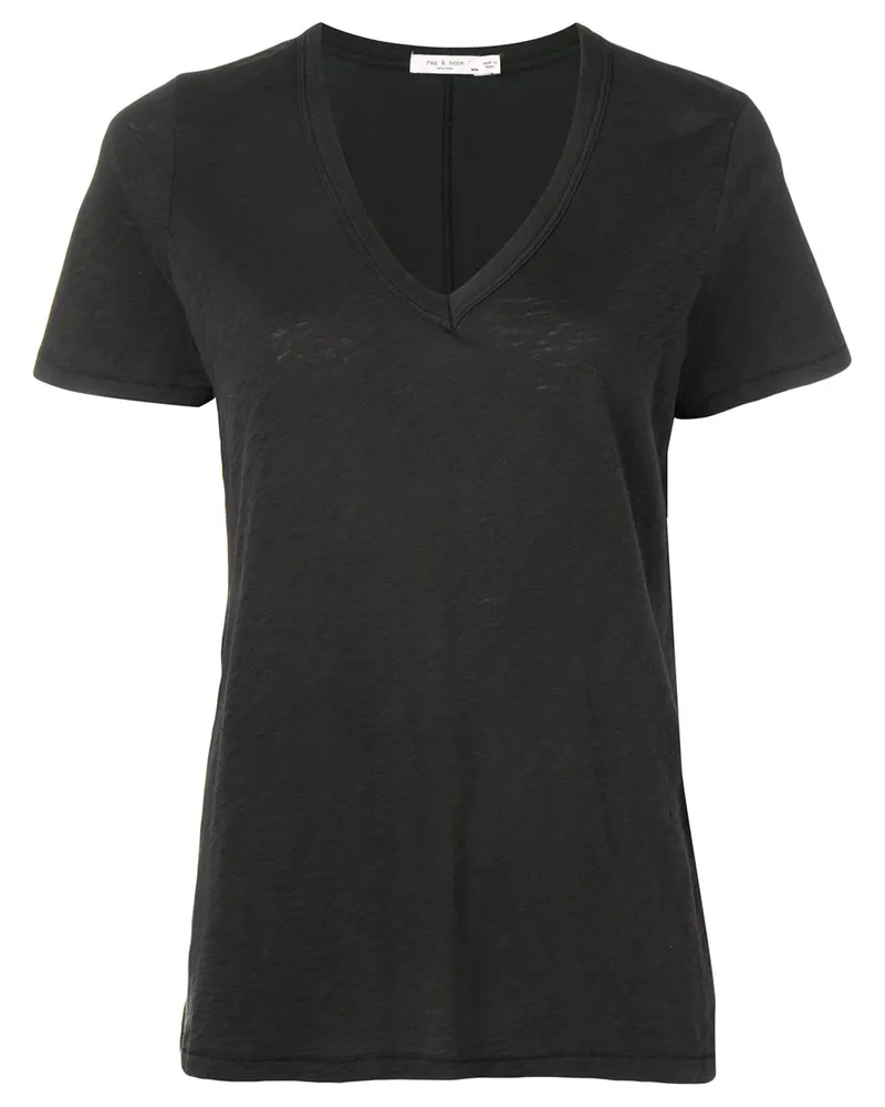 Rag & Bone T-Shirt mit V-Ausschnitt - Schwarz Schwarz